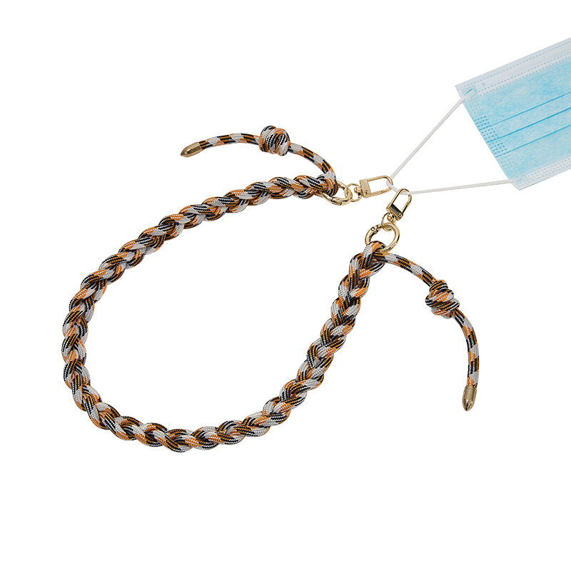 Многофункциональный ремешок для сумок ручной работы, веревка, вязаный дизайнерский браслет для девушек, длина 60 см, Женская стеклянная цепочка