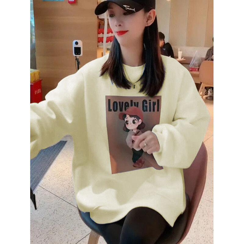 Fashion O-Neck Loose Printed Cartoon Blouses Women's Clothing 2023 Autumn Winter Oversized Casual Pullovers Commuter Shirts