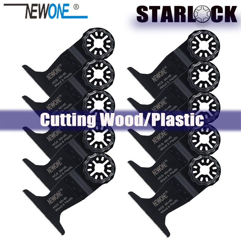 NEWONE 2-1/2" HCS Standard Starlock E-cut Multi Saw Blade Pack Oscillating Tool Blades for Cutting Wood Drywall Plastics