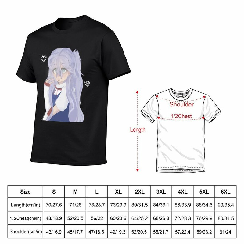 Anime Kawaii Meisje Grappig Cadeau Voor Meisjes Manga T-Shirt Sneldrogende Esthetische Kleding Effen Zwarte T-Shirts Mannen