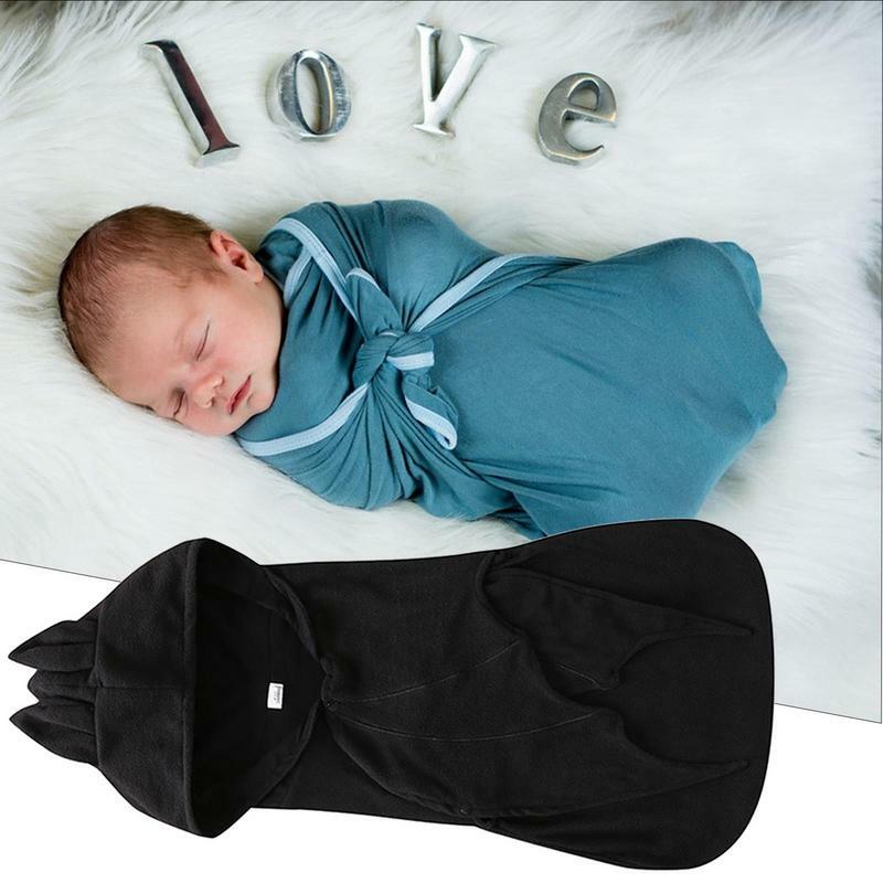 Mantas góticas de murciélago para recién nacidos, manta receptora con diseño envolvente de Halloween, suave y acogedor, bebés