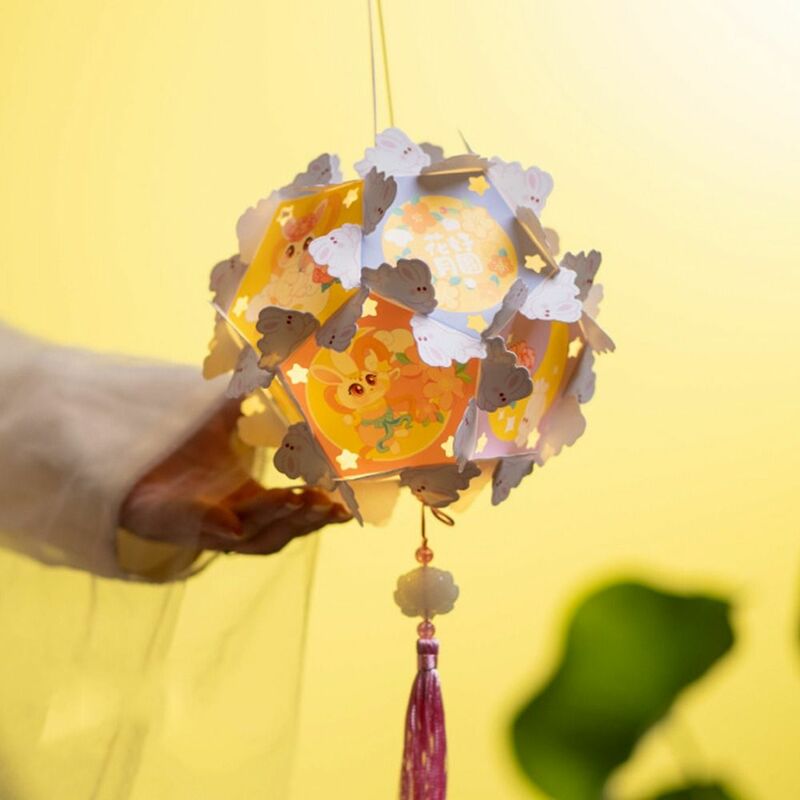 Intangible Cultural Heritage Mid-Autumn Festival Lantern DIY Glowing Luminous Dazzling Flower Lantern Chinese Style Handmade