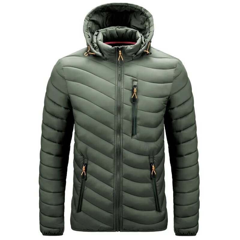 2021 Ультралегкая Мужская брендовая одежда, повседневные теплые пальто с капюшоном и воротником, осенние черные зимние куртки, парки, мужские ветрозащитные куртки