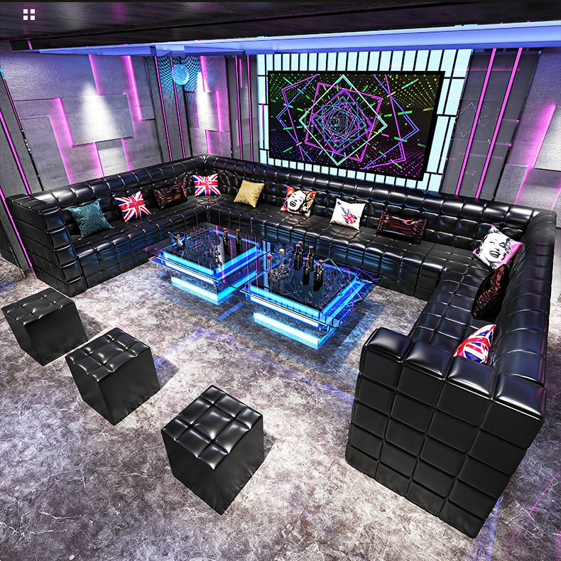 Bar Night Club Furniture Club Sofa modern KTV, disco, bar sofa stool and counter furniture, club long sofa set