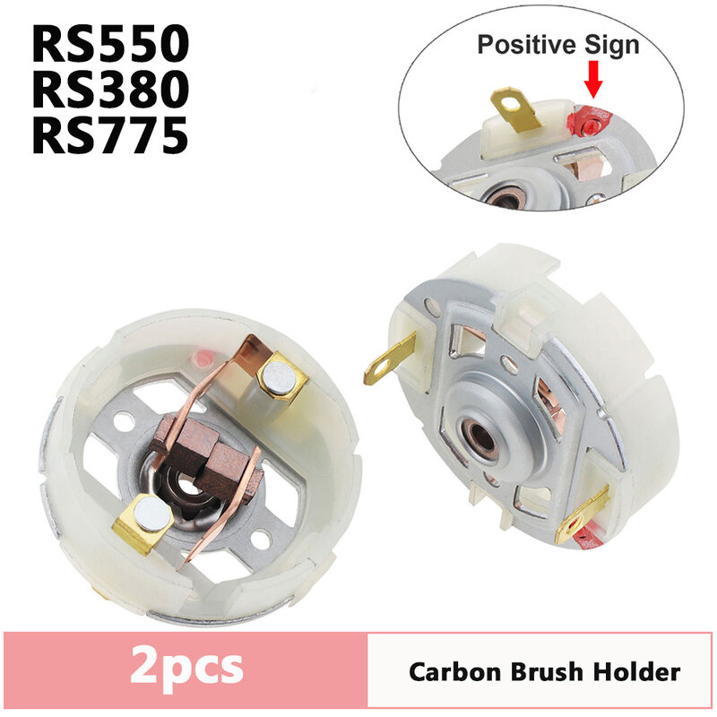 2Pcs RS550 RS380 RS775 DC Motor Carbon Brush Holder for Electric Drill / Electric Screwdriver with Copper Brush Motor Tools