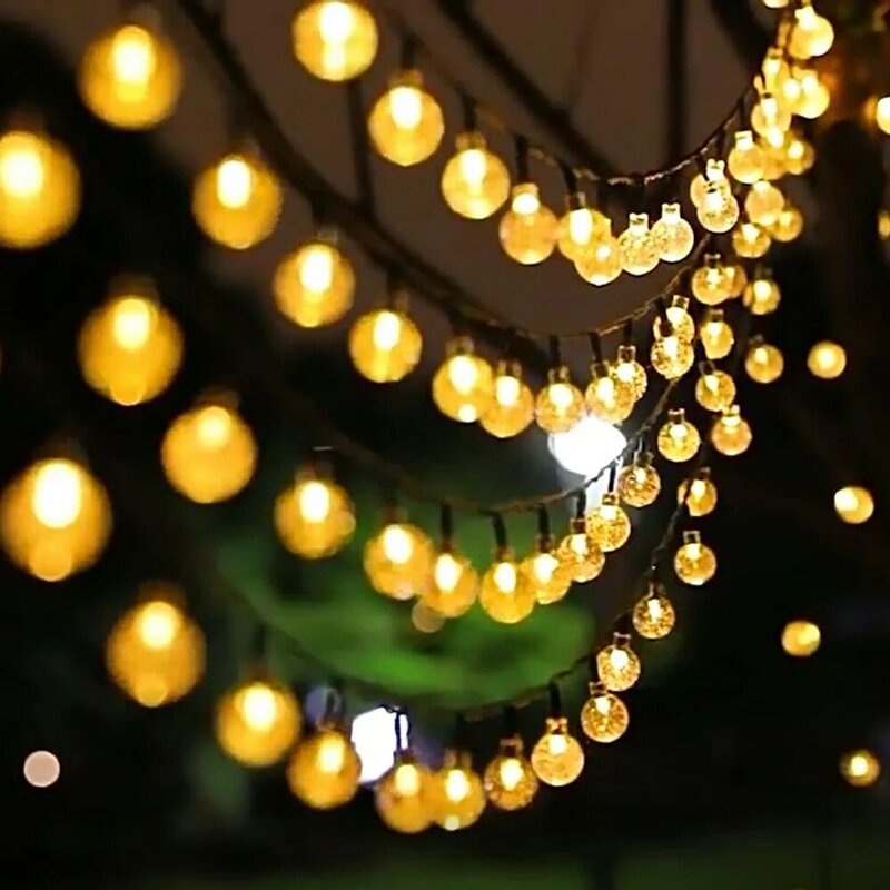 AIFENG-LED String Lights para Decoração de Natal, Fairy Bubble Ball Lamp, Iluminação de Férias, Guirlanda, Bateria, USB, Interior, Casamento