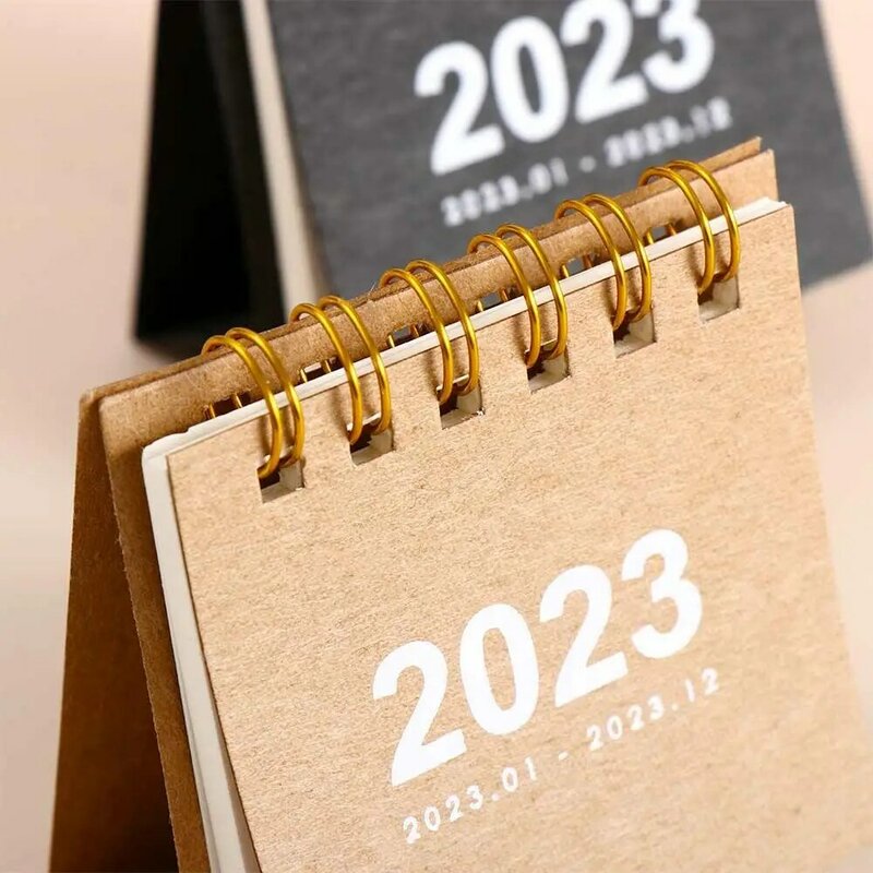 Sederhana warna Solid Organizer kertas meja penjadwal harian meja perencana kalender meja 2022 kalender Mini kalender 2023