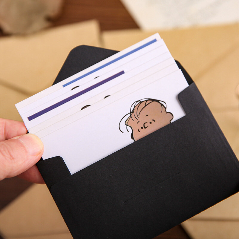 مظاريف بطاقة شكر سوداء من الورق المقوى مع رسالة شعارك ، معاد تدويرها ، ممتاز ، منتج مخصص