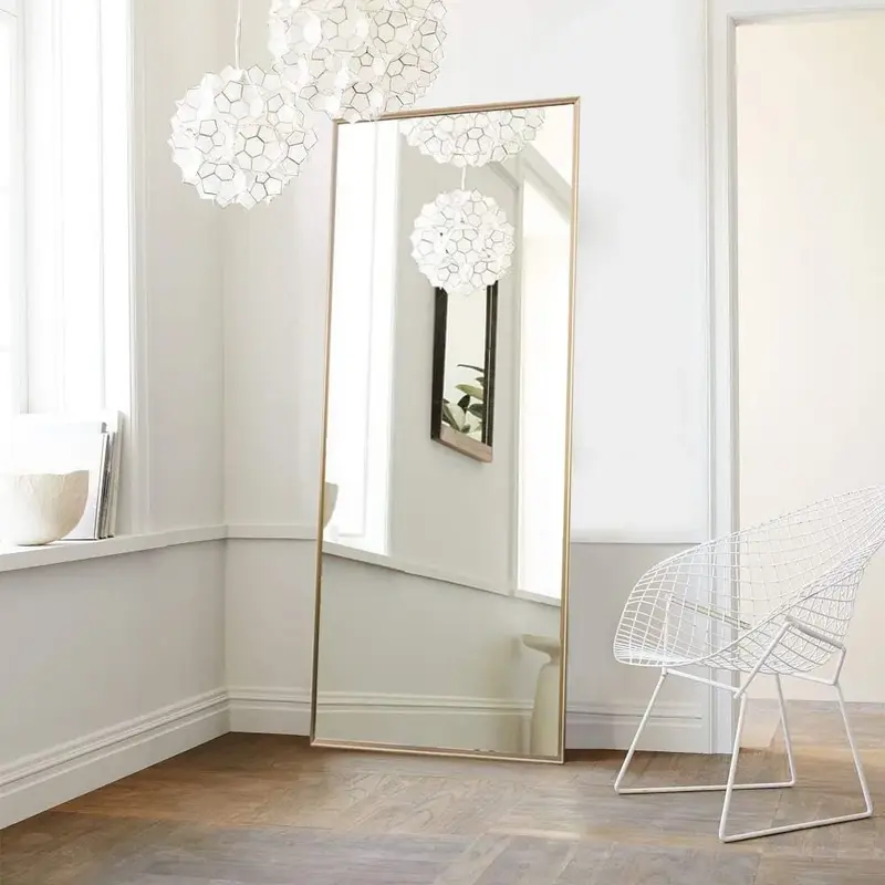 Cermin dinding untuk seluruh tubuh ruang lantai panjang cermin dekorasi kamar tidur besar rumah berdiri Panjang estetika pengiriman gratis