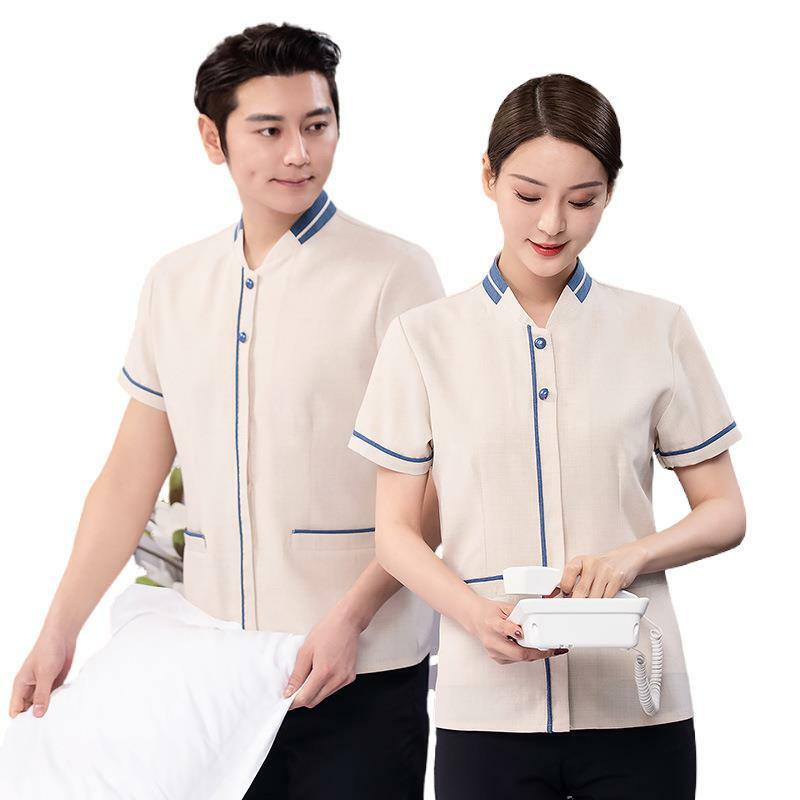 Hotel Room Attendant Cleaner PA Property Cleaning Aunt Cleaning Work Clothes Short-Sleeved Summer Clothes Female Wholesale