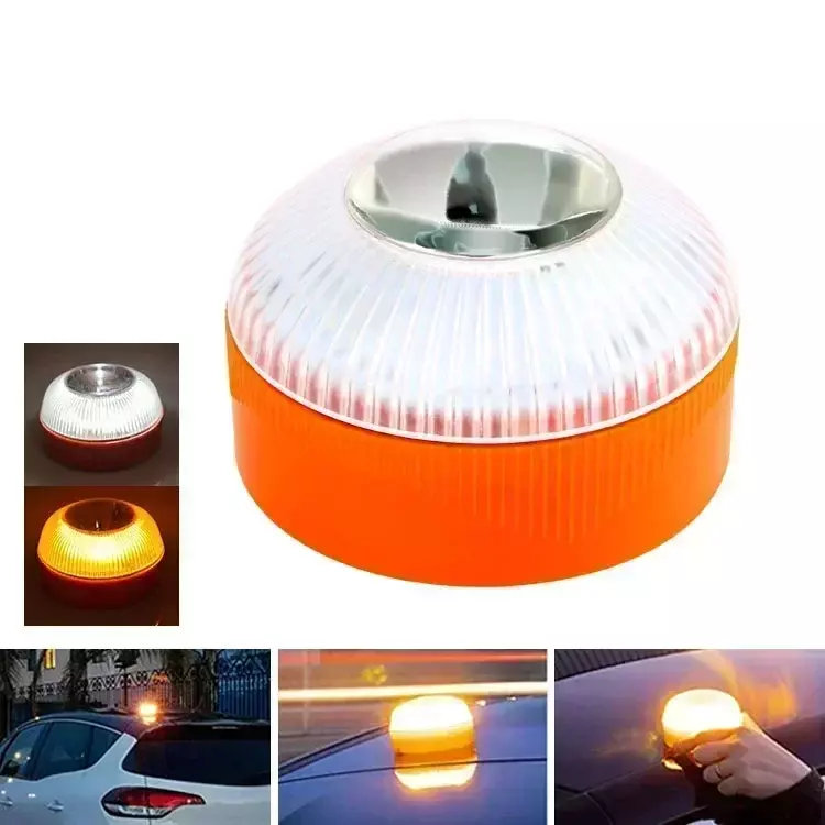 Nieuwste Draagbare Noodverlichting Auto Noodbaken Licht Oranje/Blauw/Rood Magnetische Inductie Strobe Licht Waterdichte Zaklamp