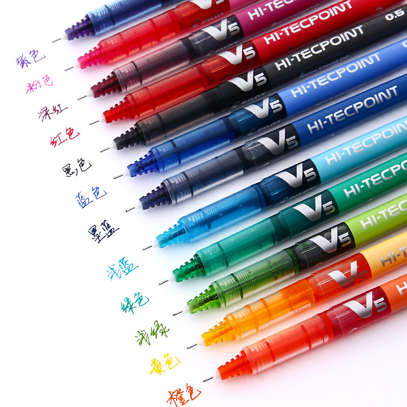 1 buah Pilot V5 pena tinta Gel warna 0.5mm HI Tecpoint permen menulis gambar alat tulis Jepang alat tulis kantor sekolah