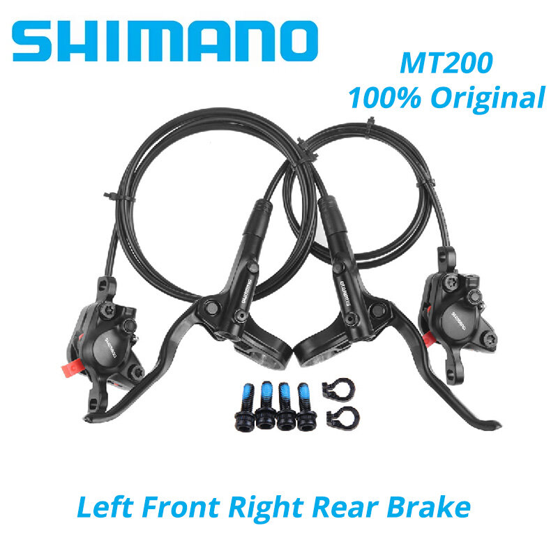 Shimano-freno de disco hidráulico para bicicleta de montaña MT200 MT201 M315, frenos de 2 pistones, palanca de acero de 3 dedos, BL-MT200 Original