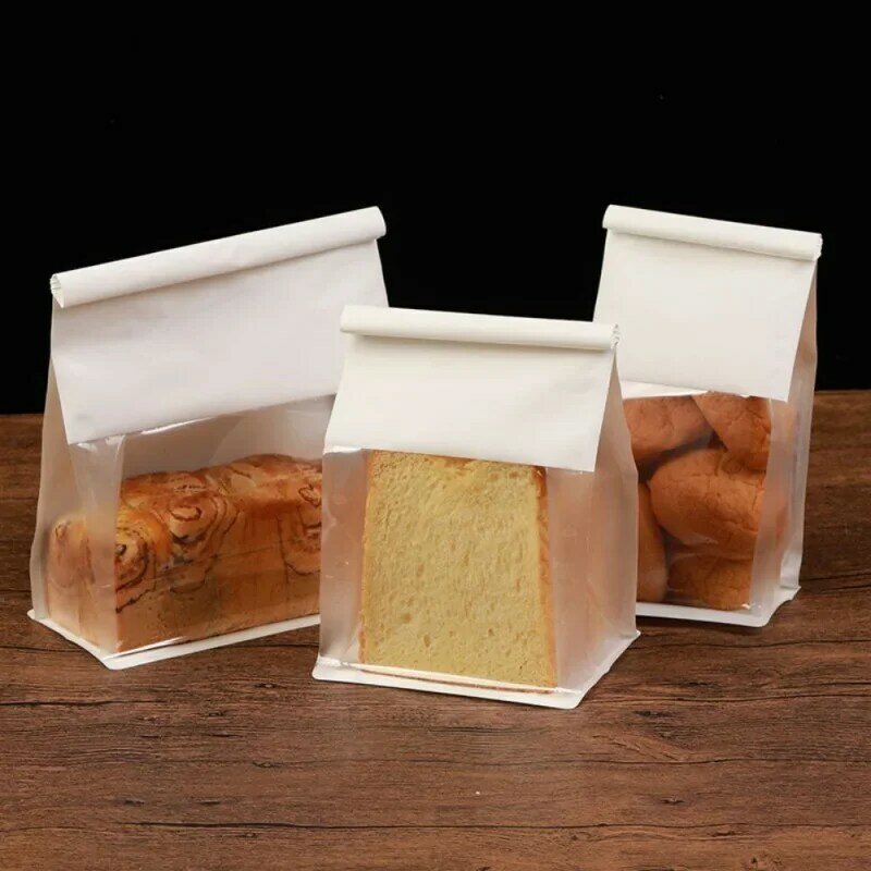 Customized productHigh Quality Recycle Kraft Paper Candy Cake PVC Window Box Bakery Cake Packaging With Plastic