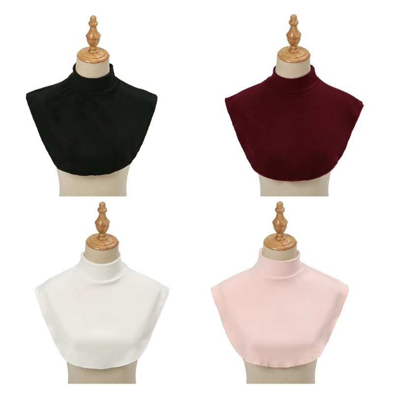 Woman Shirt Sweater Neck Extensions Solid Color Decorative Collar Removable Collar Sweater Shirt Collar for Woman Dropship