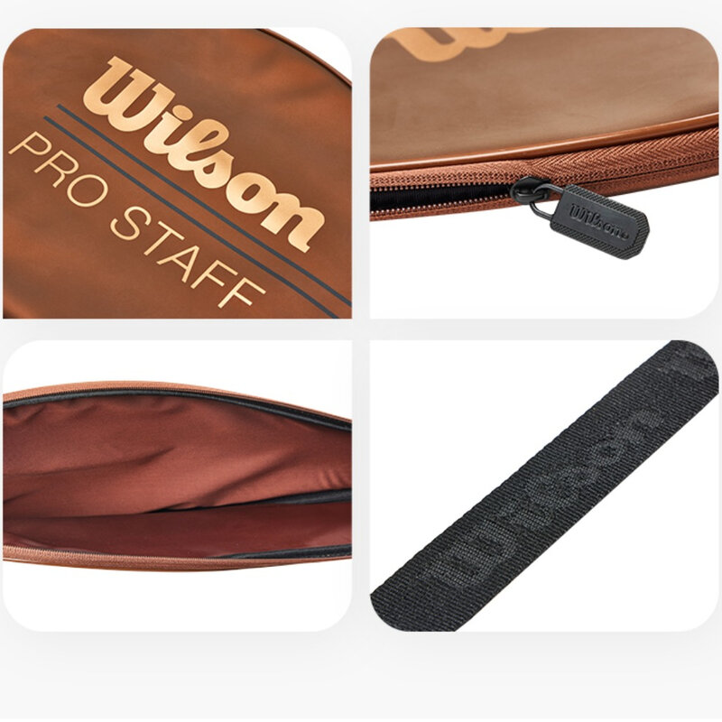 Wilson Pro Staf V14 Premium 1 Pak penutup raket harian tas tenis ringan portabel Court tas raket tunggal Bag