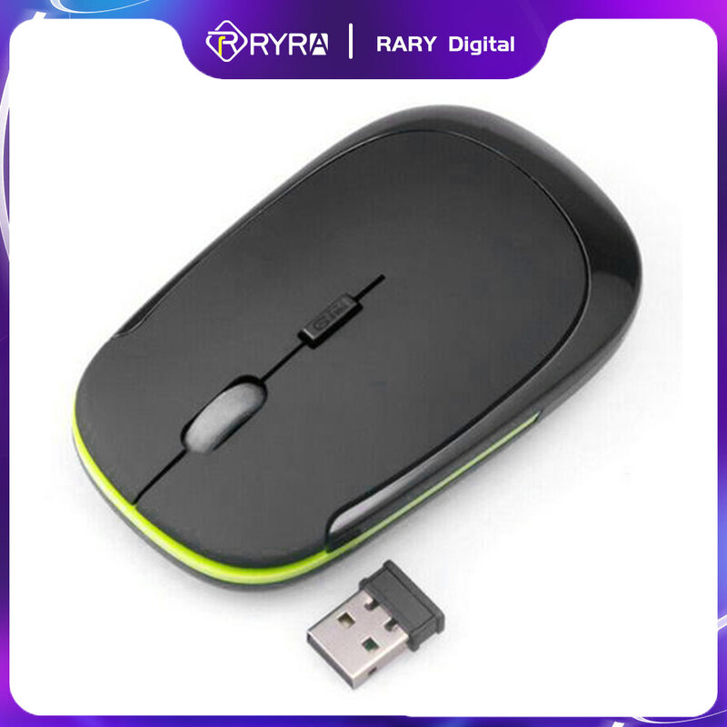 RYRA-Souris sans fil ultra fine, batterie auto-agrippante, ergonomique, mini USB, 2.4 mesurz, Macbook, souris optique pour ordinateur portable, PC