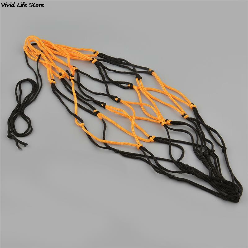Preto & amarelo net saco de malha para vôlei basquete futebol futebol multi esporte jogo bola levar náilon ao ar livre durável padrão