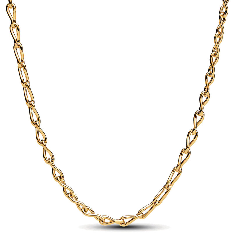 Collar básico de cadena Infinity Rosa Original para mujer, conjunto de boda, pulsera de plata de ley 925, abalorio europeo, joyería artesanal