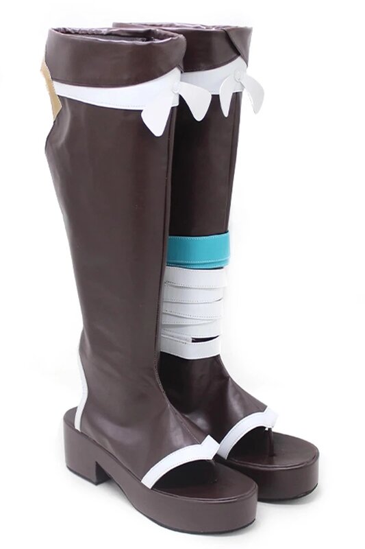 ชุดคอสเพลย์ Genshin Impact Gorou สำหรับผู้หญิงอุปกรณ์ประกอบฉากรองเท้าบู๊ทแฟชั่นฮาโลวีนปาร์ตี้ปรับแต่งได้ราคาถูก