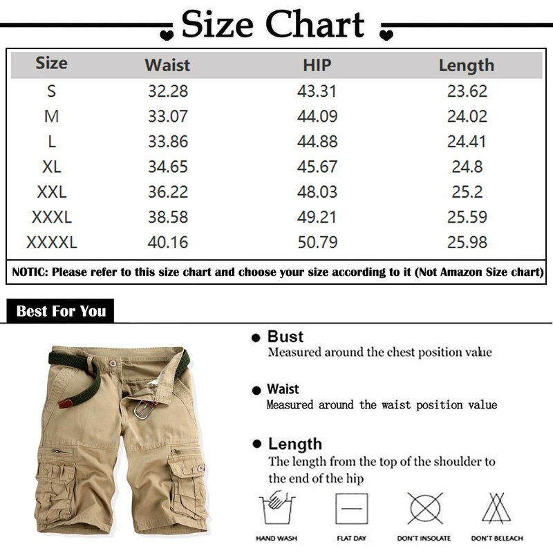 Heren Straight Cargo Shorts Zomer Dagelijkse Causale All-Match Werkkleding Shorts Met Zakken Lente Outdoor Sport Fitness Shorts