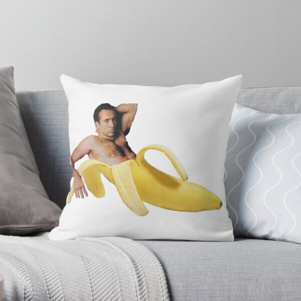Nicolas Cage In A Banana-funda de almohada decorativa suave para el hogar, chill Def Original, no incluida