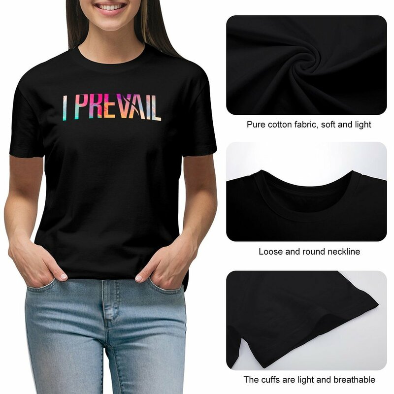 I Prevail-สีสาดเสื้อยืดสำหรับผู้หญิงเสื้อลายกราฟิกเสื้อยืดโอเวอร์ไซส์