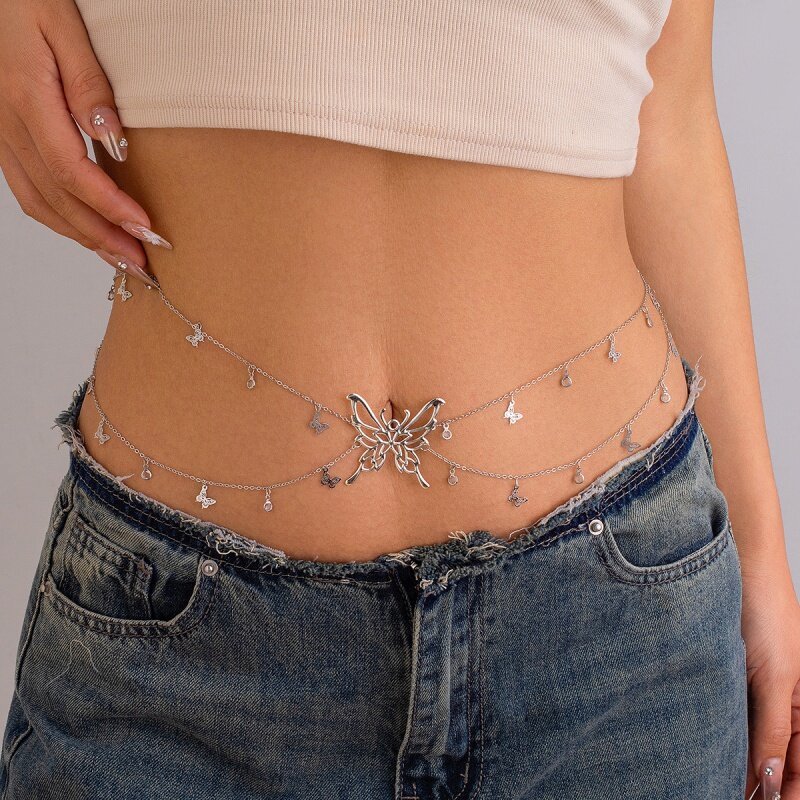 Trendy new sexy street style single circle Women's waist chain personalized body jewelry gift