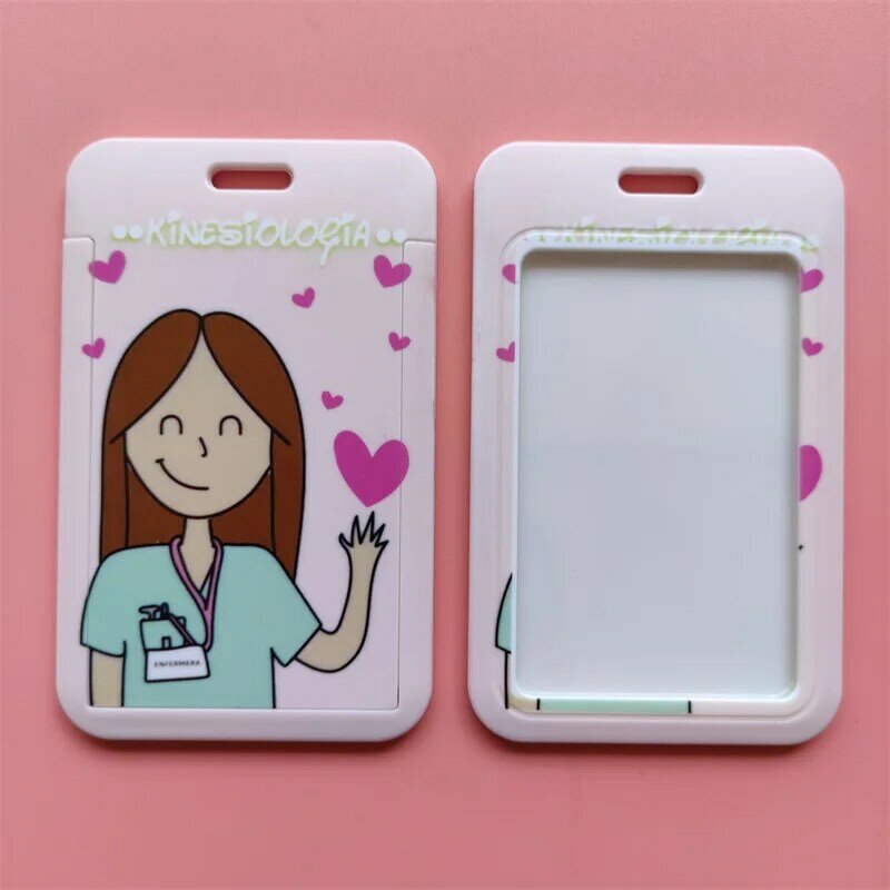 Doctor Nurse Women's ID Card Holder Hospital Badge Holders Amusing Girls Card Case for Medicina Pediatria and TENS