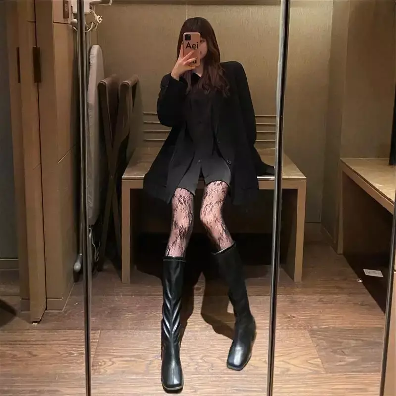 Stoking jaring-jaring kartun Gotik wanita perempuan kaus kaki ular Kuromies celana ketat jaring celana dalam legging Pantyhose ukuran Plus