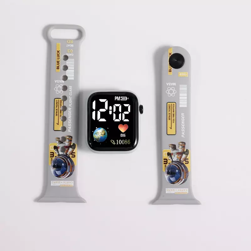 포켓몬 피카츄 드래곤 볼 Z 스포츠 캐주얼 시계, LED 실리콘 시계 색상, 사랑스러운 디지털 어린이 손목시계, 선물 장난감