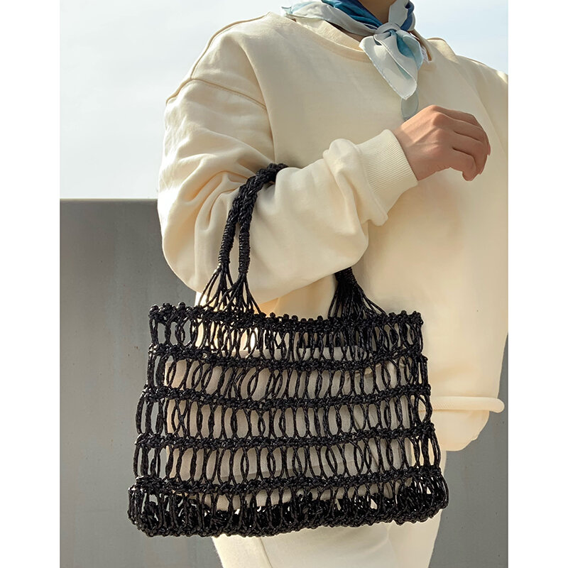 Женская сумка ручной работы, ручная работа, Элитная Летняя женская сумка, модная сумка из ротанга