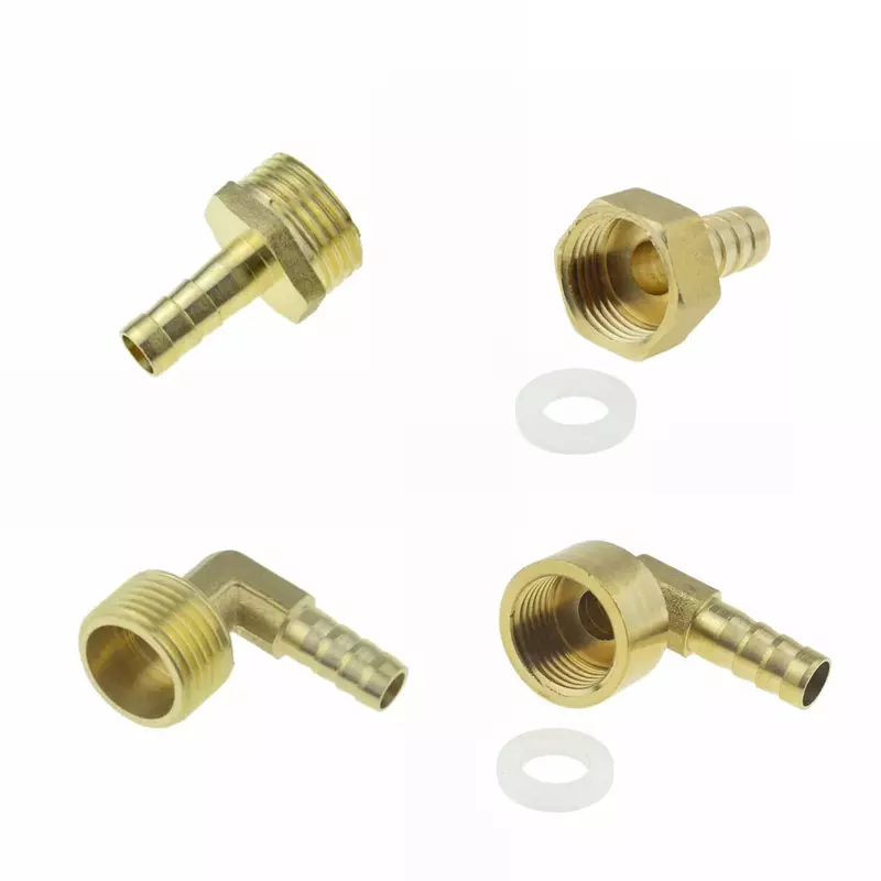 Encaixe de mangueira de bronze para a tubulação do ar e da água, conector da linha, adaptador comum do acoplador, 4mm, 6mm, 8mm, 10mm, 12mm, 19mm, 1/8, 1/4, 1/2, 3/8