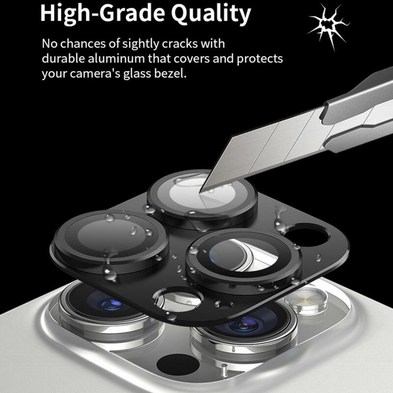 스마트폰 보호 케이스 렌즈 필름, 충격 방지 금속 보호 커버, 정밀 풀 랩, 15 Pro/max