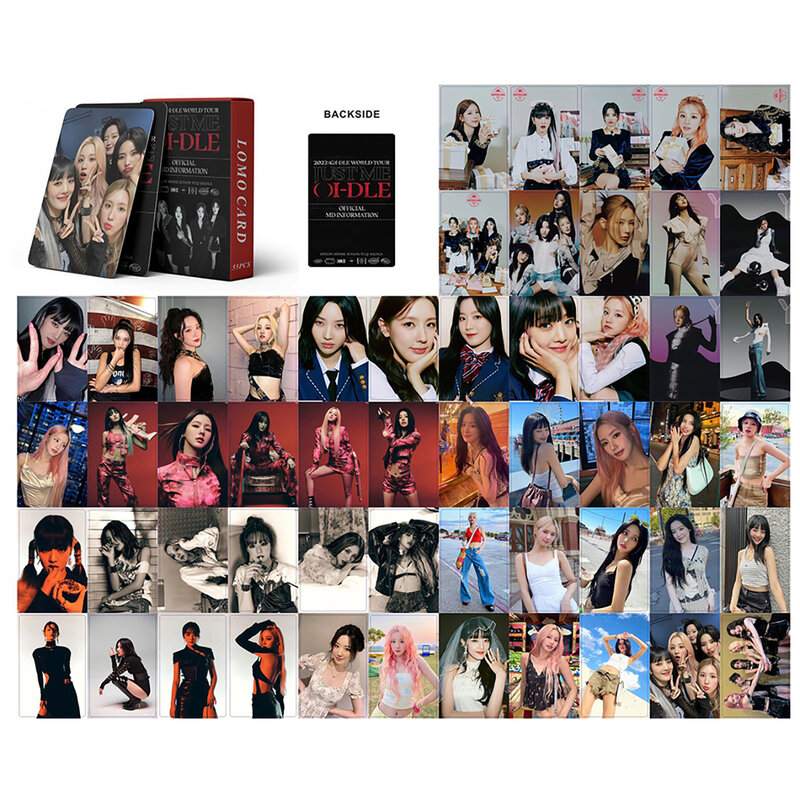 55pcs/set Kpop (G)I-DLE Postcards I LOVE Lomo Cards  GIDLE Album Girls I Burn Photo Card Postcard Fans Gift 2023