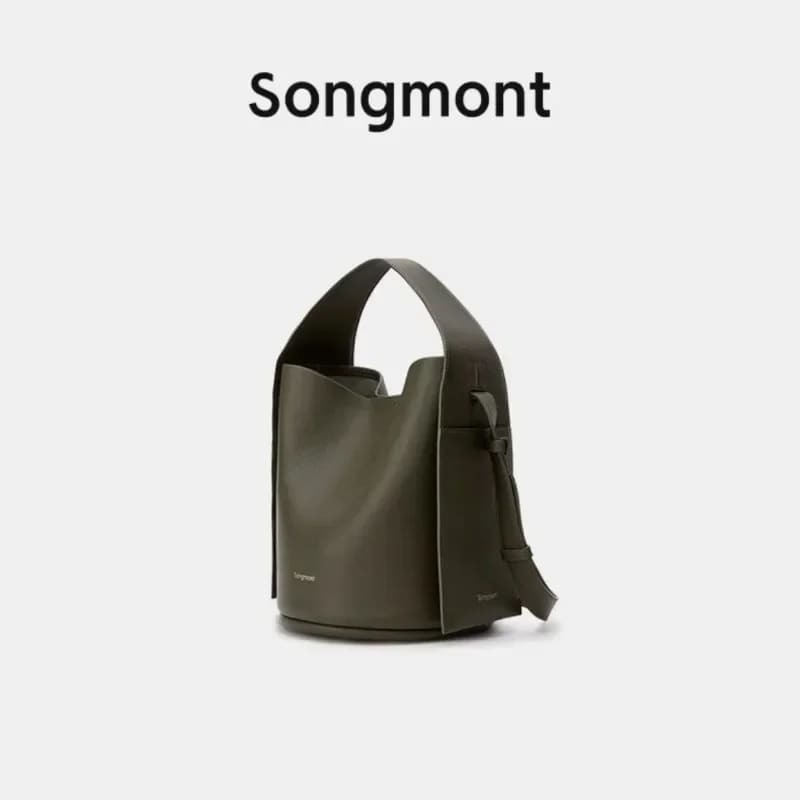 Songmont Ear Series Bucket Bag Single Shoulder Handheld Crossbody Large Capacity Design Sense European and American Retro Style