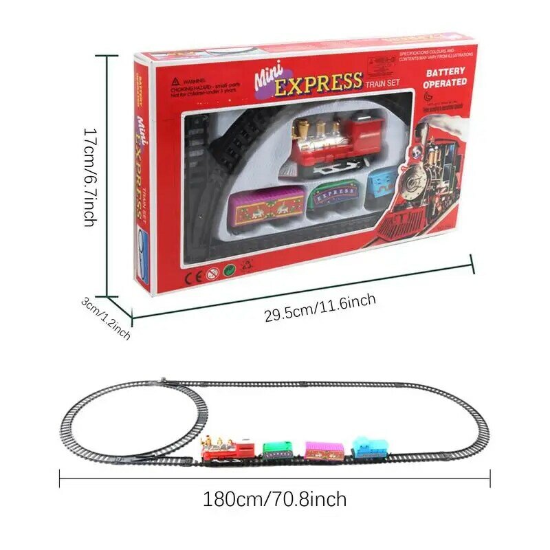 Christmas Trains Set Train Toy Battery Operated Railway Tracks Educational Toys Christmas Train Gift For Kids Party Xmas Gifts