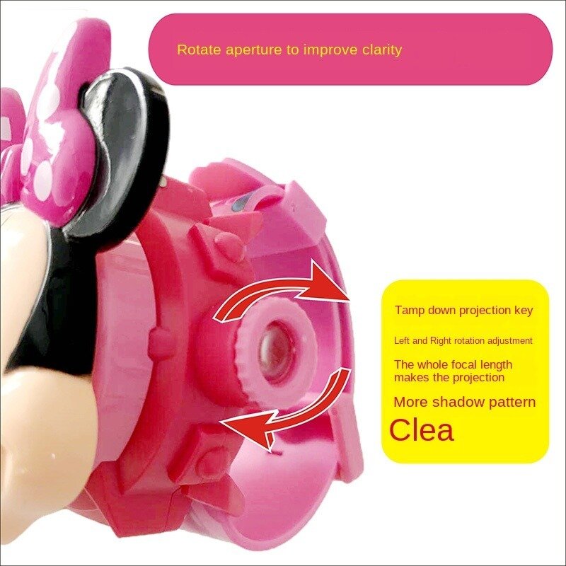 Часы «Минни» для детей, милые детские наручные часы с 3d-проекцией «Холодное сердце», Мультяшные Аниме фигурки, детская игрушка с откидной крышкой