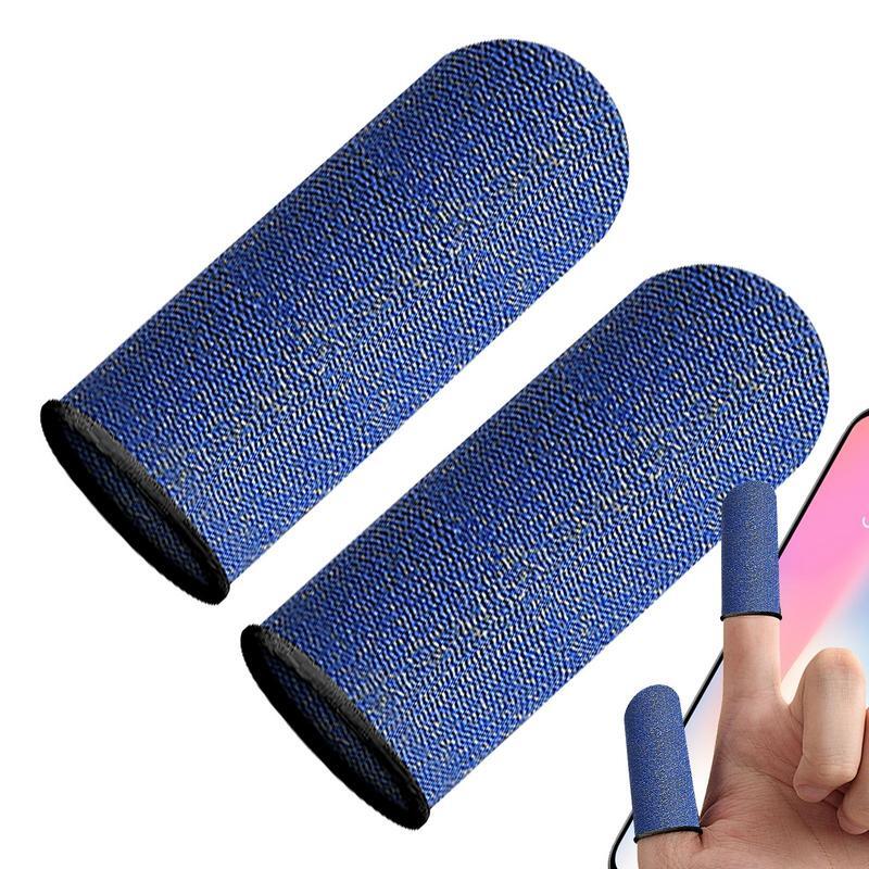 Mobile Game Finger Sleeve 2PCS Carbon Fiber Anti-Sweat Finger Sleeves Comfortable Game Finger Sleeves For Enhance Finger