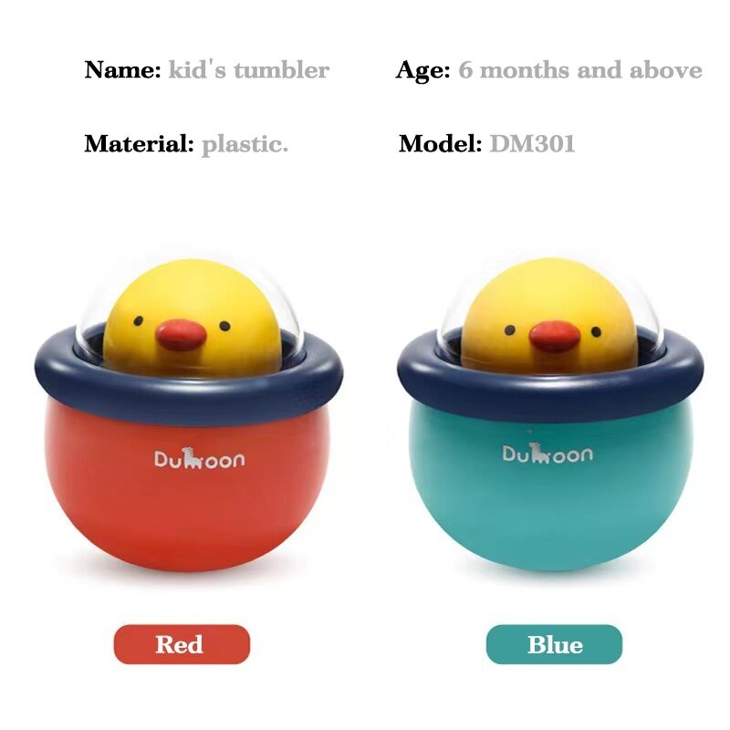 Baby Ringing Bell Bedbell Montessori, Chicken Bird Sound Tumbler, Appeasement Early Education Puzzle Toy Rattle Drum 0-24 Months