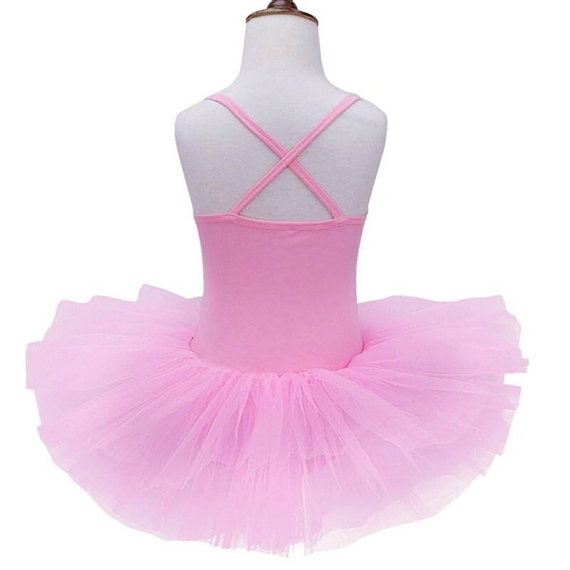 Kids Girls Ballet Dress Baby Children Tutu Dress Tulle Dancewear Gymnastcs Leotard Dress Ballerina Fairy Party Costumes 2-12Y