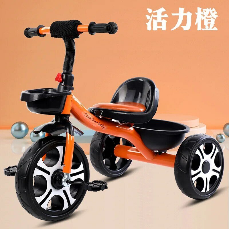 2022 novas crianças ao ar livre triciclo bicicleta criança triciclo carrinho anti-rollover pedal com pedal de agitação triciclo passeio no brinquedo