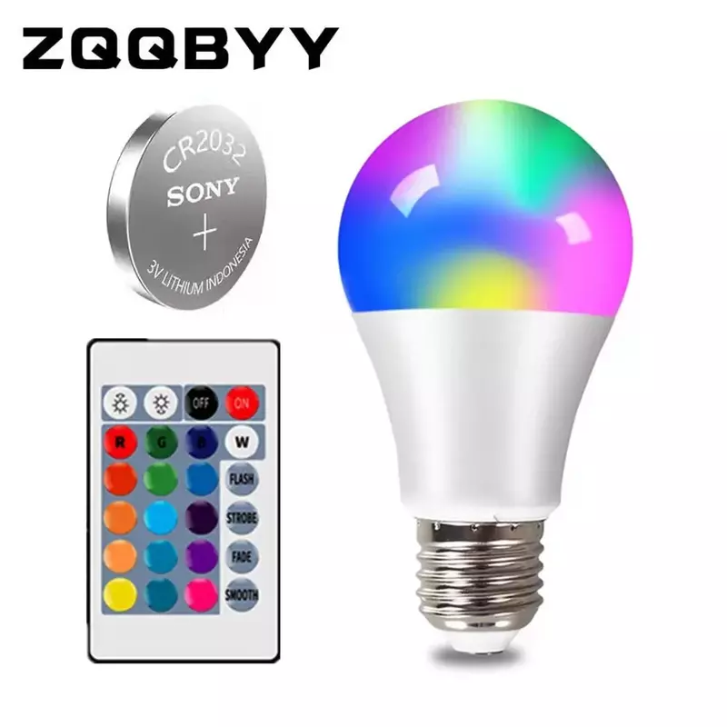 Lámpara Led RGB con Control inteligente, Bombilla cambiante de colores, regulable, 5W, 10W, 15W, RGBW, decoración blanca para el hogar, E27