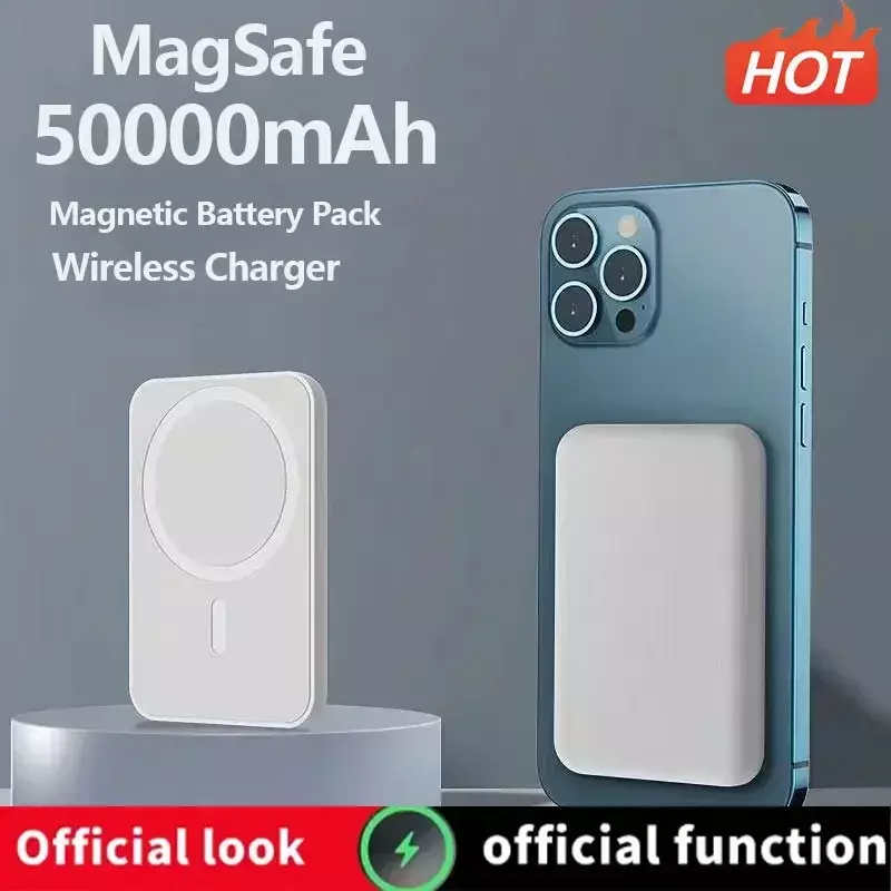 Portabel Macsafe cadangan bantu eksternal pak baterai magnetik Power Bank pengisi daya nirkabel untuk iphone 12 13 14Pro Max Powerbank