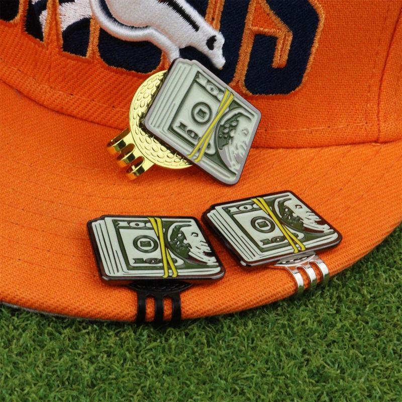 Przypinka do czapki golfowej ze znacznikami magnetyczny Marker kulkowy banknotów dolarowych Golf prezent oznaczenia akcesoria narzędziowe golfowego piłka golfowa posiadacza znacznika