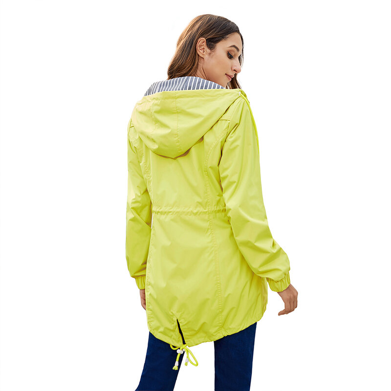 Neuer Damen-Hoodie mit Reiß verschluss, leichte, regens ichere Outdoor-Wander jacke, Jacke, weicher und bequemer, vielseitiger, mädchen hafter Stil