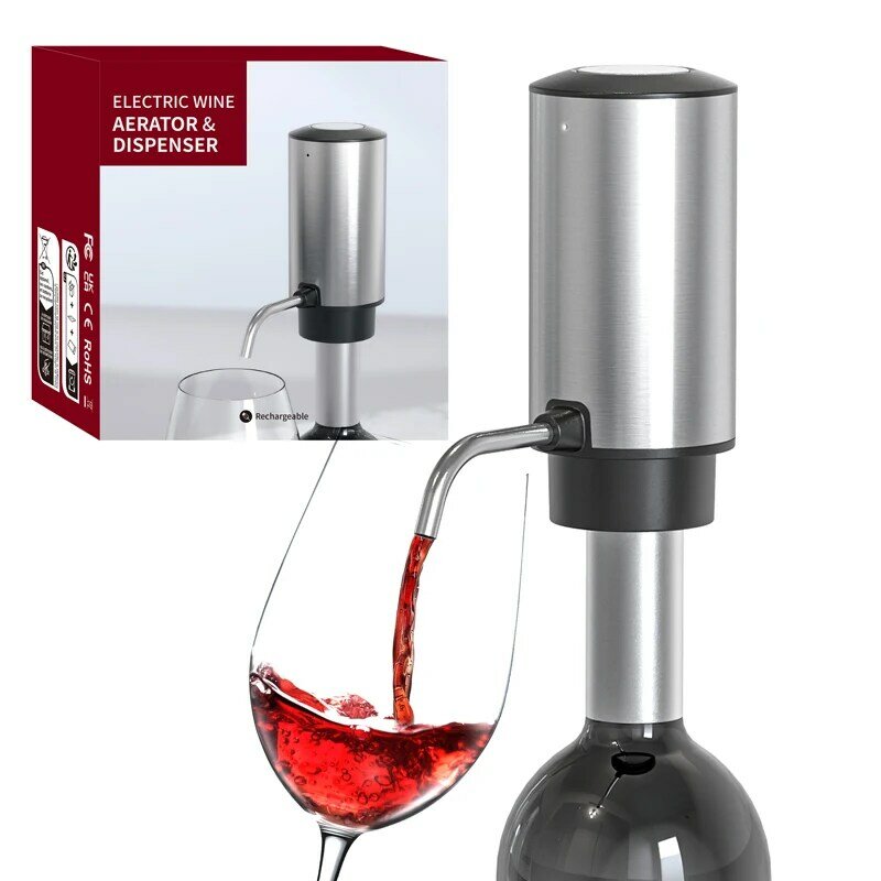 Автоматический аэратор для вина, диспенсер, перезаряжаемый сенсорный Электрический Графин для вина, диспенсер для ликера, набор аксессуаров
