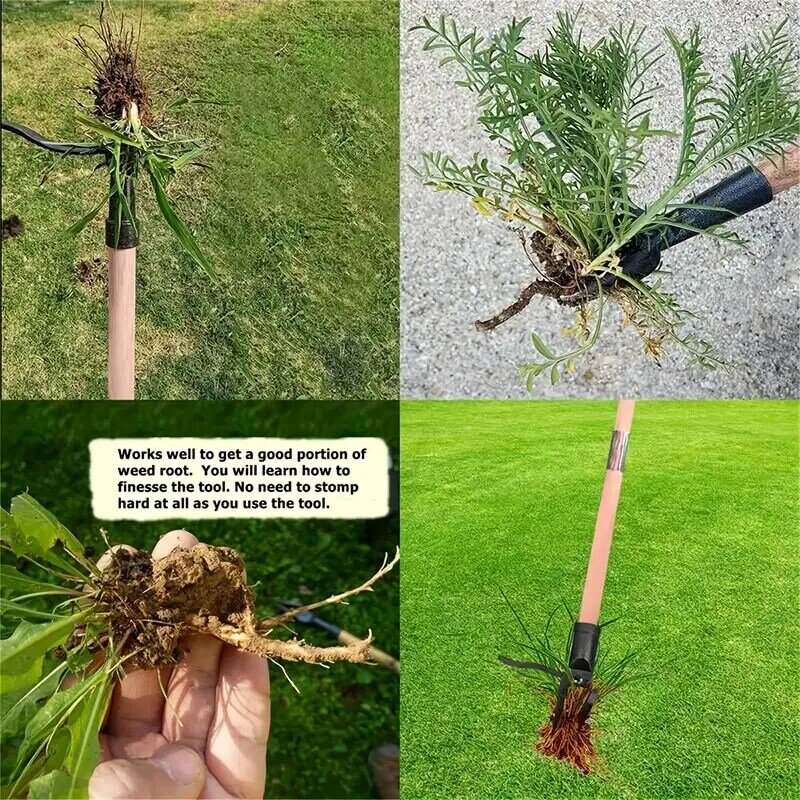 Инструмент для удаления сорняков с подставкой, ручной инструмент с алюминиевыми зажимами для сада, газона, сада