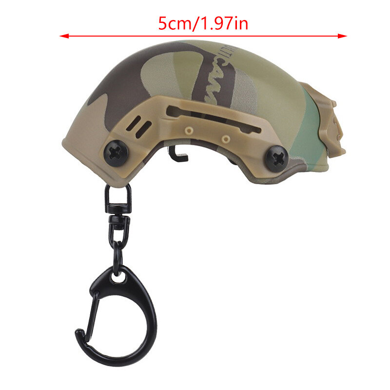 Mini Fast Helmet Keychain Hiking Camping Bottle Cap Opener Decrowner Dummy Helmet Shaped Toy Decoration Gift Outdoor Tool