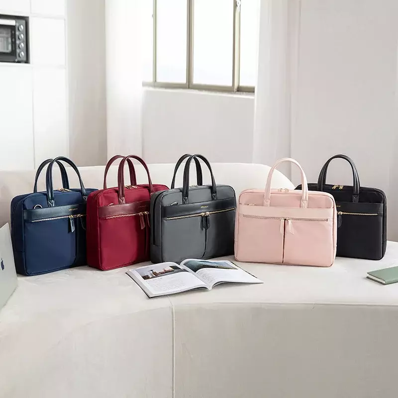 Women Laptop Briefcase Computer Bag Business Document Organizer Ipad Tote Ladies Handbag Messenger Purse Strap Pouch Accessories